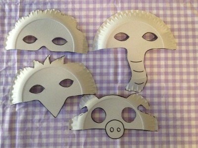 Super Mooie maskers knutselen van papieren borden OB-55